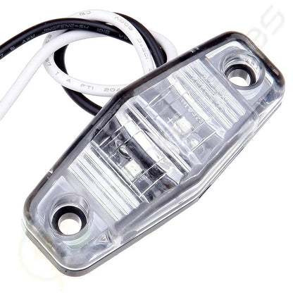 Pack of 16 Clear Lens Side Marker Lights for Trailer Truck Pickup 12V