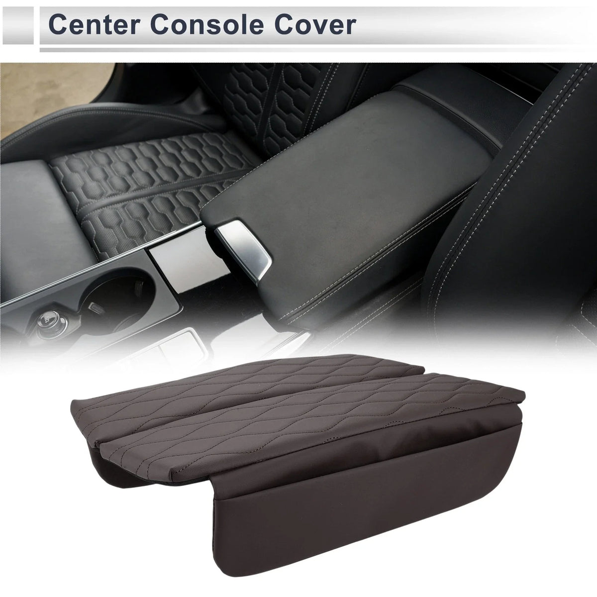 Center Console Cover for BMW 5 Series G30 (2019–2023) Dark Brown
