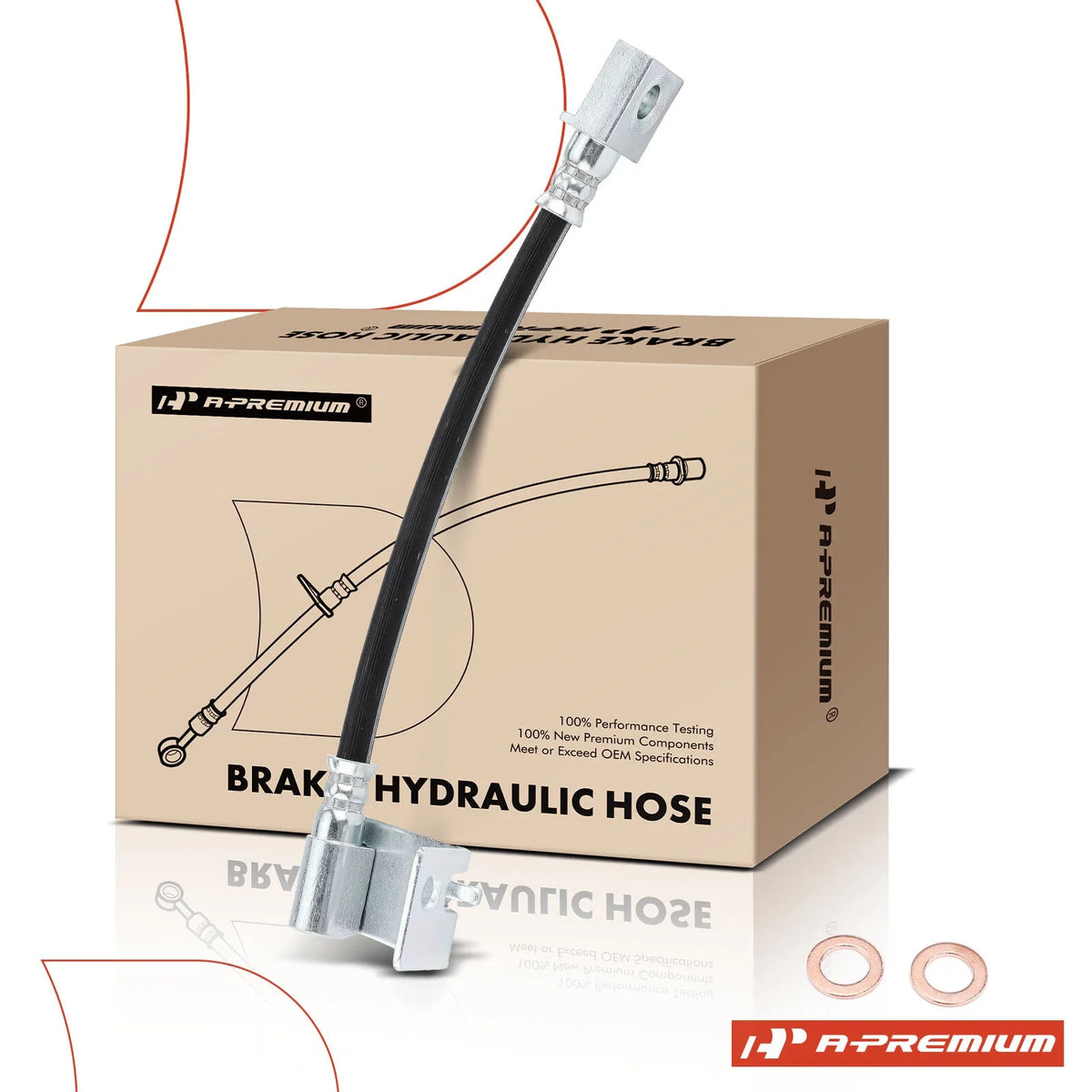 Rear Left Outer Brake Hydraulic Hose for Ford F-250 Super Duty (2005–2010)