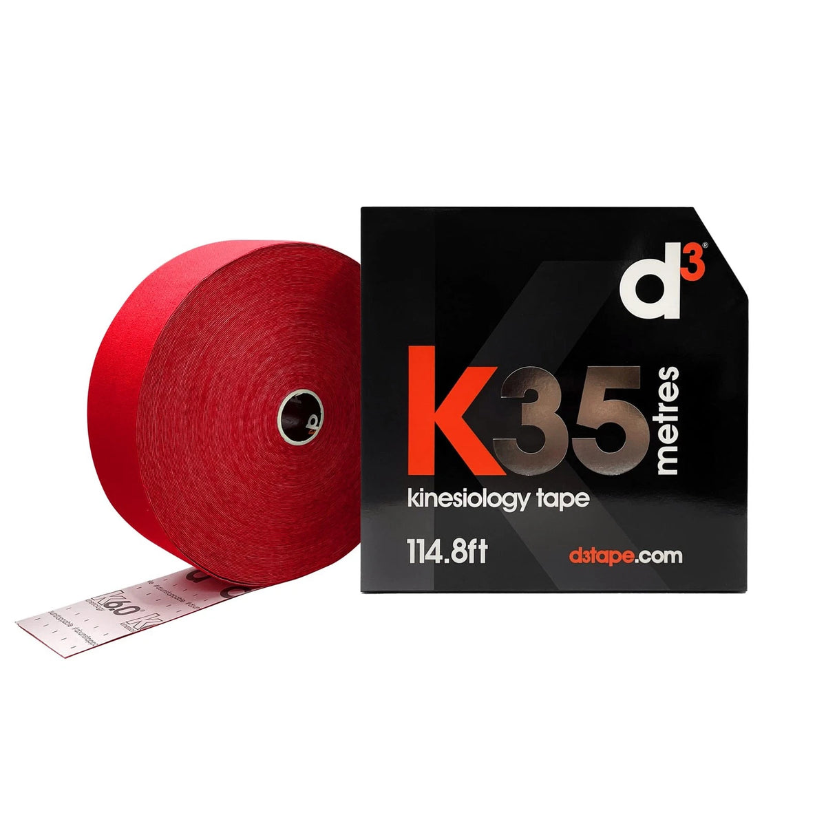 2in x 115ft K35 Tape Bulk Roll Red for Physiotherapy (Uncut)