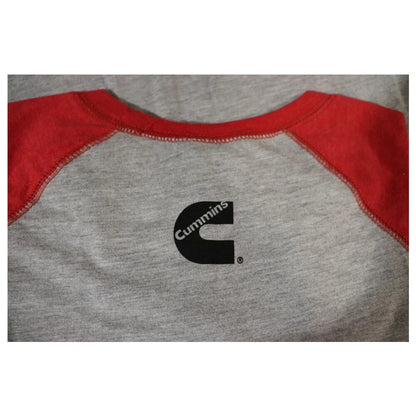 Toddler Baseball Tee for Cummins Truck Diesel (3T) - Red 3/4 Sleeve