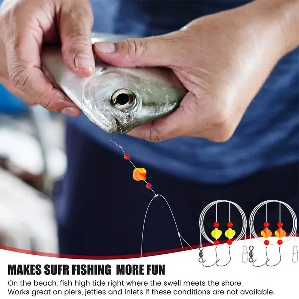 Fishing Rig with EVA Foam and Dual Weight Configuration for Pompano