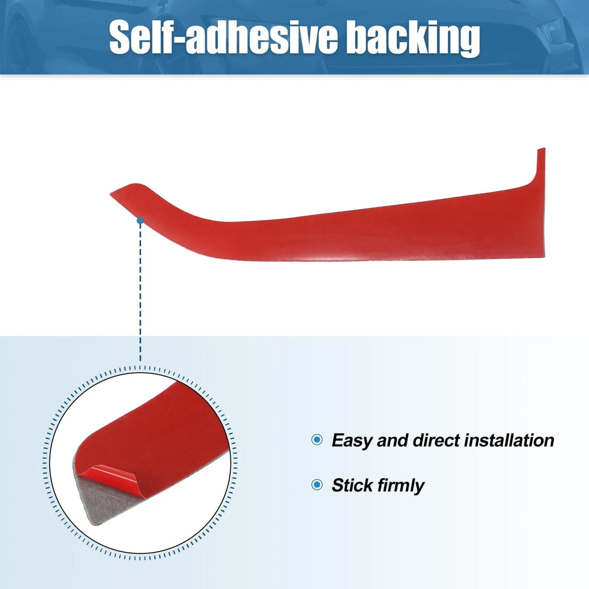 2X Door Panel Guard Protector Stickers for Ford Mustang (2015–2022) Red