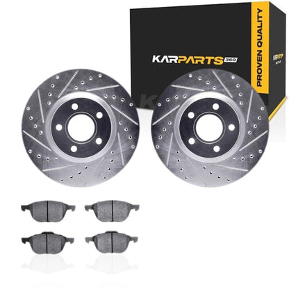 Rotor Set for Volvo C30 (2007–2013) ALX-PAU-DF-7612-54018-CLA4, Drilled & Slotted