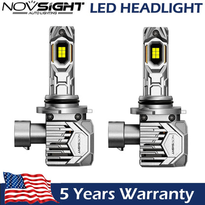 2X 9005 LED Headlight Bulbs for NOVSIGHT (30000LM, Hi/Low Beam, 6500K)