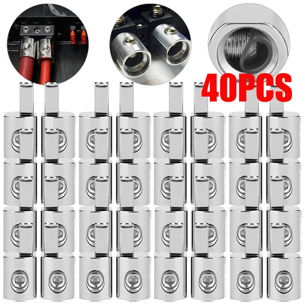 40Pcs 1/0 to 4 Gauge Power Wire Reducer for Car Audio Amp Terminal