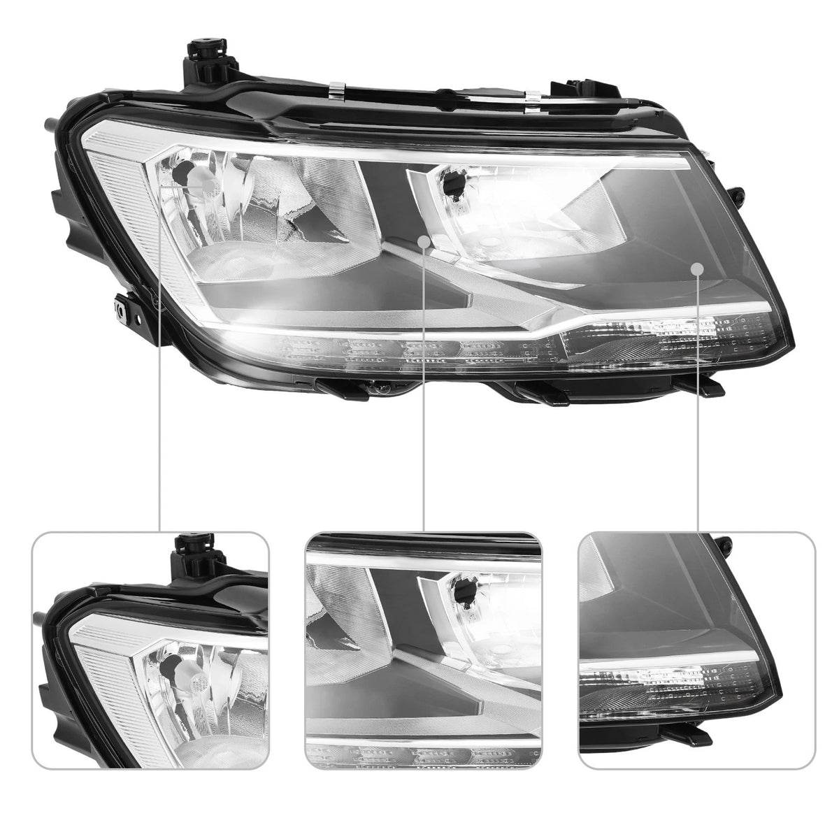 Halogen Headlight Lamp w/LED DRL for Volkswagen Tiguan (2018–2021) VW2503169