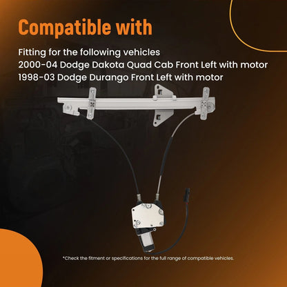Electric Window Lift Motor Assembly FL for Dodge Dakota/Durango (1998–2004) 741-649