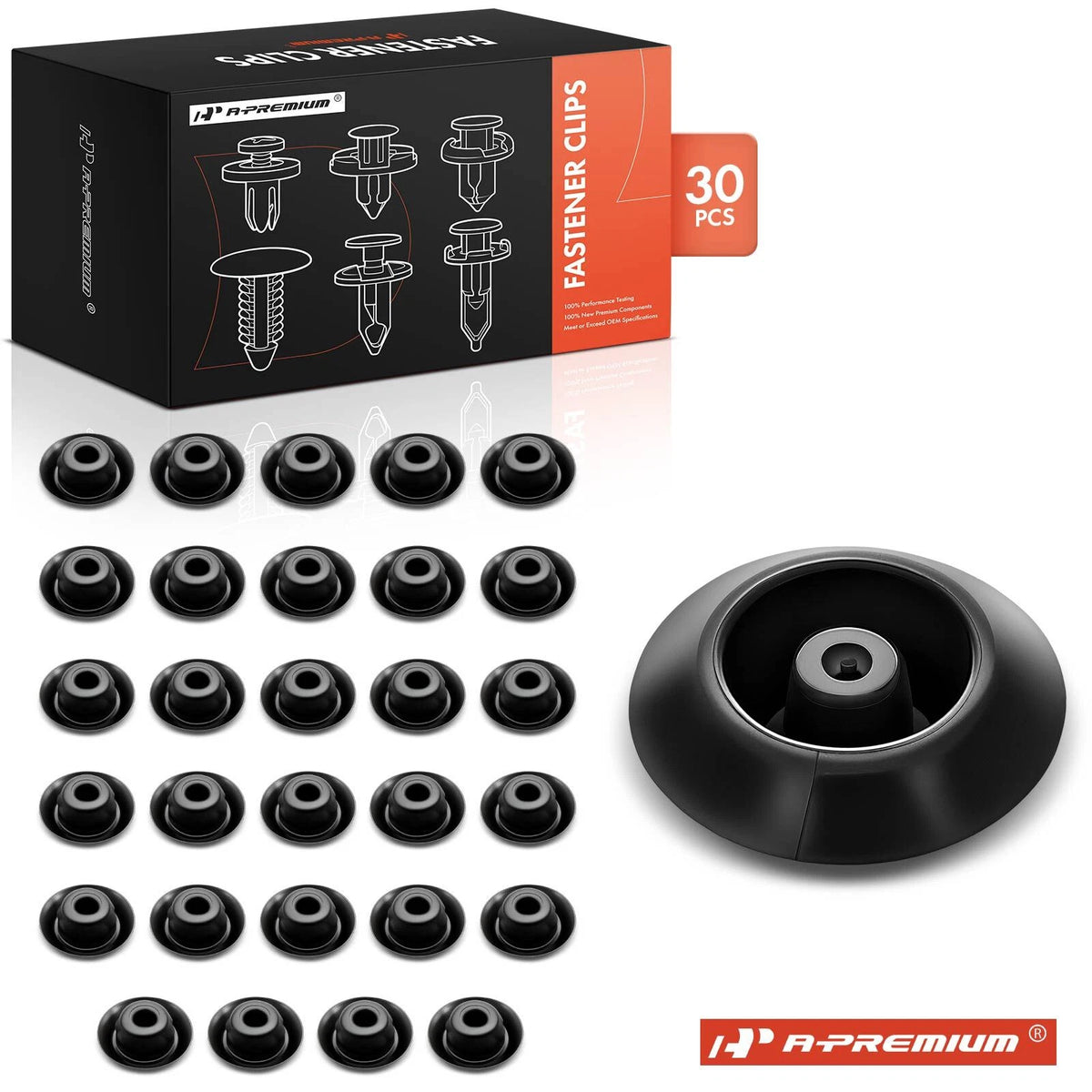 30Pcs Nylon Body Hole Plug Retainer for Honda Accord CR-V Civic (95551-11000, 25331)