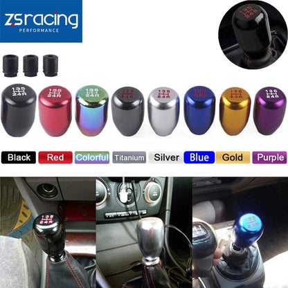 5 Speed Short Gear Shift Knob for JDM Manual Cars (Aluminum)