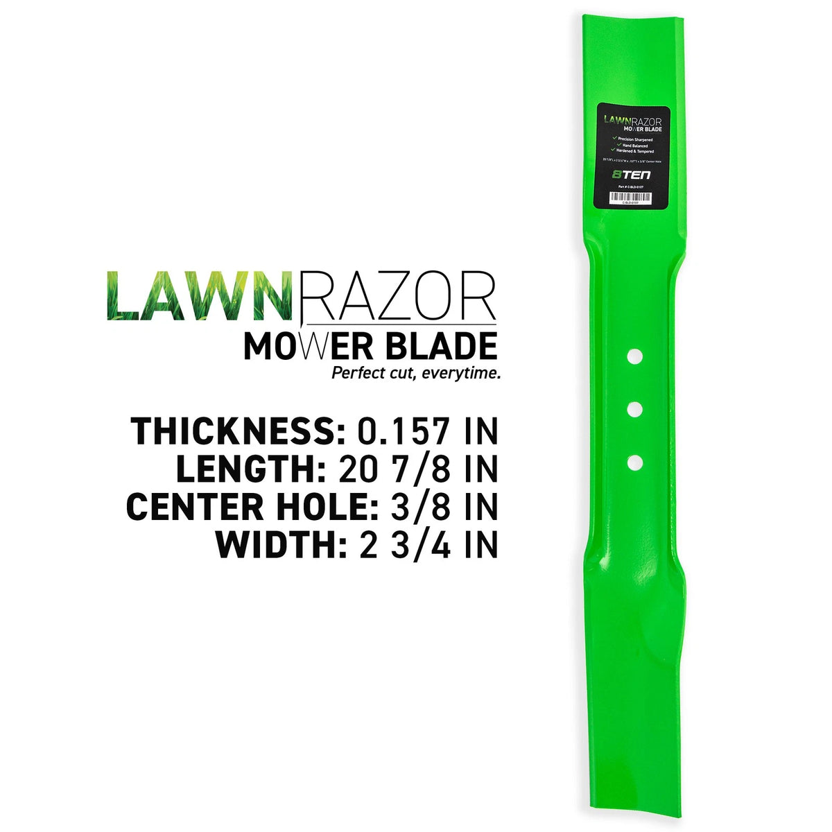 3-Pack LawnRAZOR Mower Blade for Ferris Kawasaki HP (7019795, 7019795BZ, 2-6691)