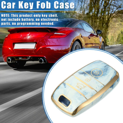 3X Remote Key Fob Cover Shell for Kia Optima Rio Sportage (TPU, Blue)