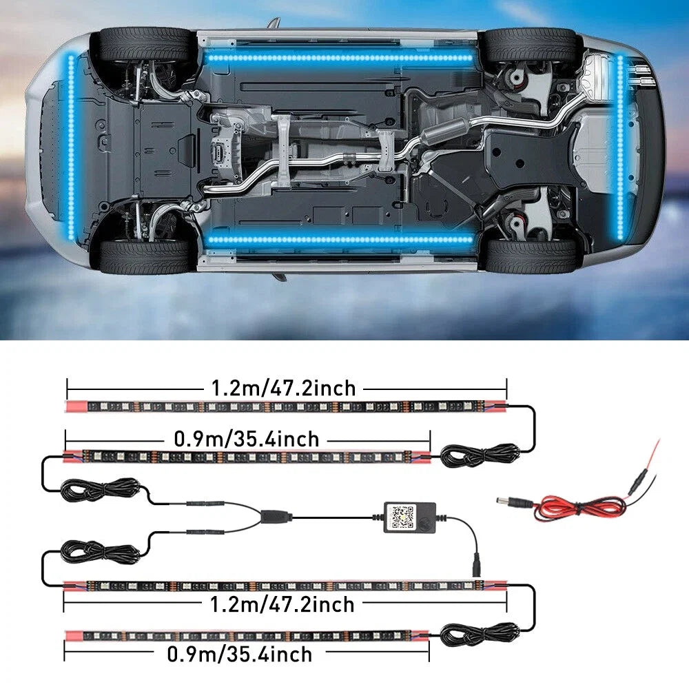AUXITO RGB LED Underbody Neon Light Kit for Universal Vehicles