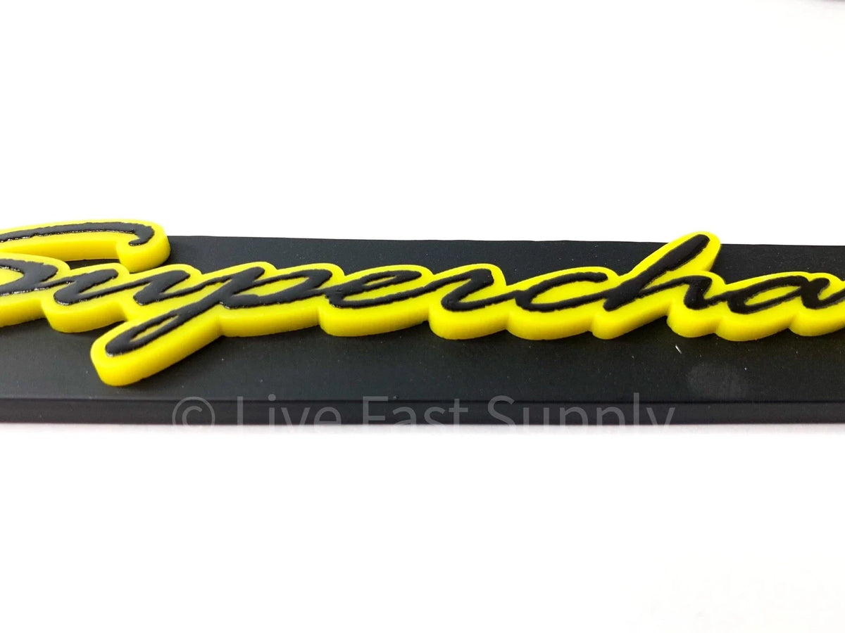 Matte Black Premium License Plate Frame with Yellow Outline for Universal Fit