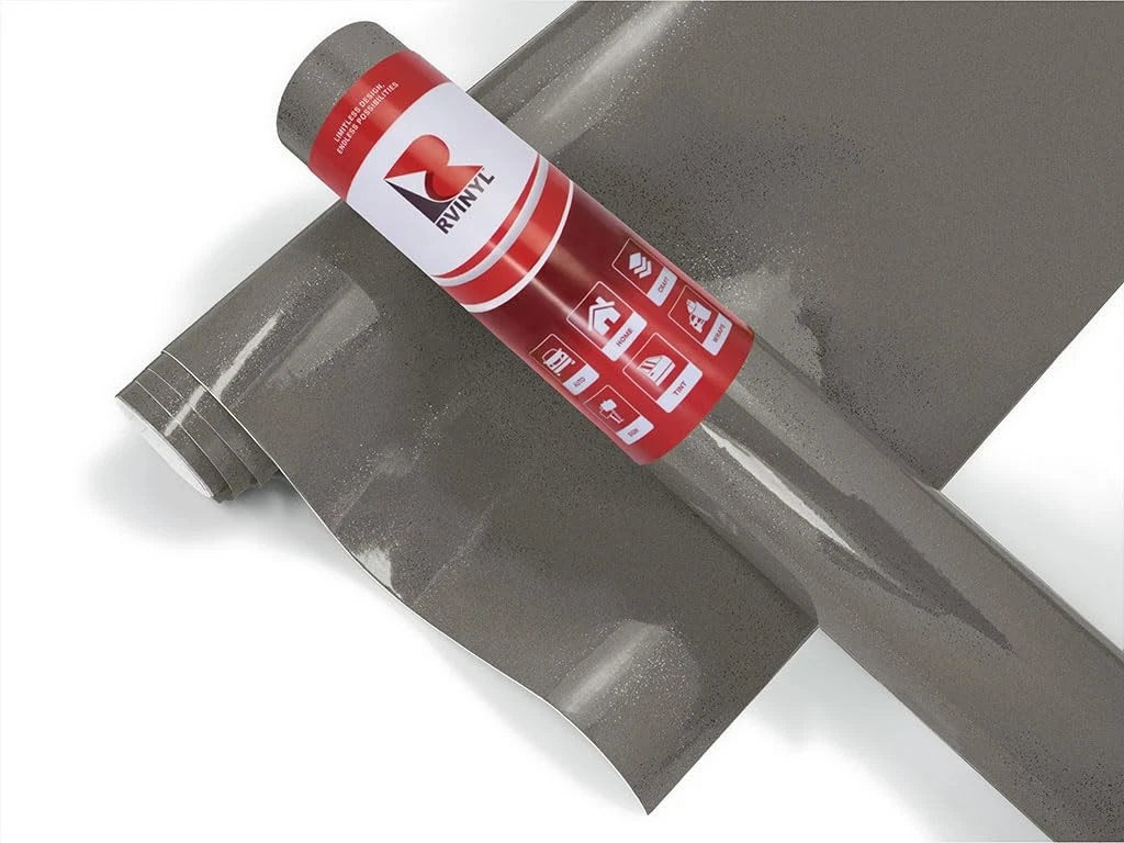 Gloss Charcoal Metallic Vinyl Wrap Film for Cars & Trucks (1ft x 1ft)