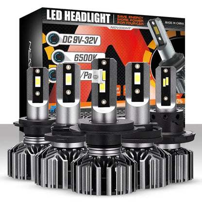 Set of 6 LED Headlight Bulbs for H4 H7 H11 H13 9004 9005 9006