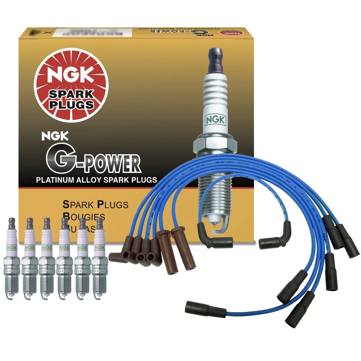 Set of 6 NGK G-Power Platinum Spark Plugs for Chevrolet GMC Oldsmobile (1996–2002)