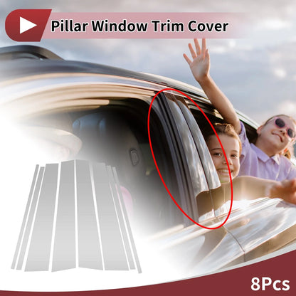 8 Pc Window Trim for Toyota Land Cruiser LC300 (2023–2024) Silver Tone