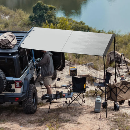 Car Side Awning for SUV Truck (6.6x8.2ft) Outdoor Camping Sunshade
