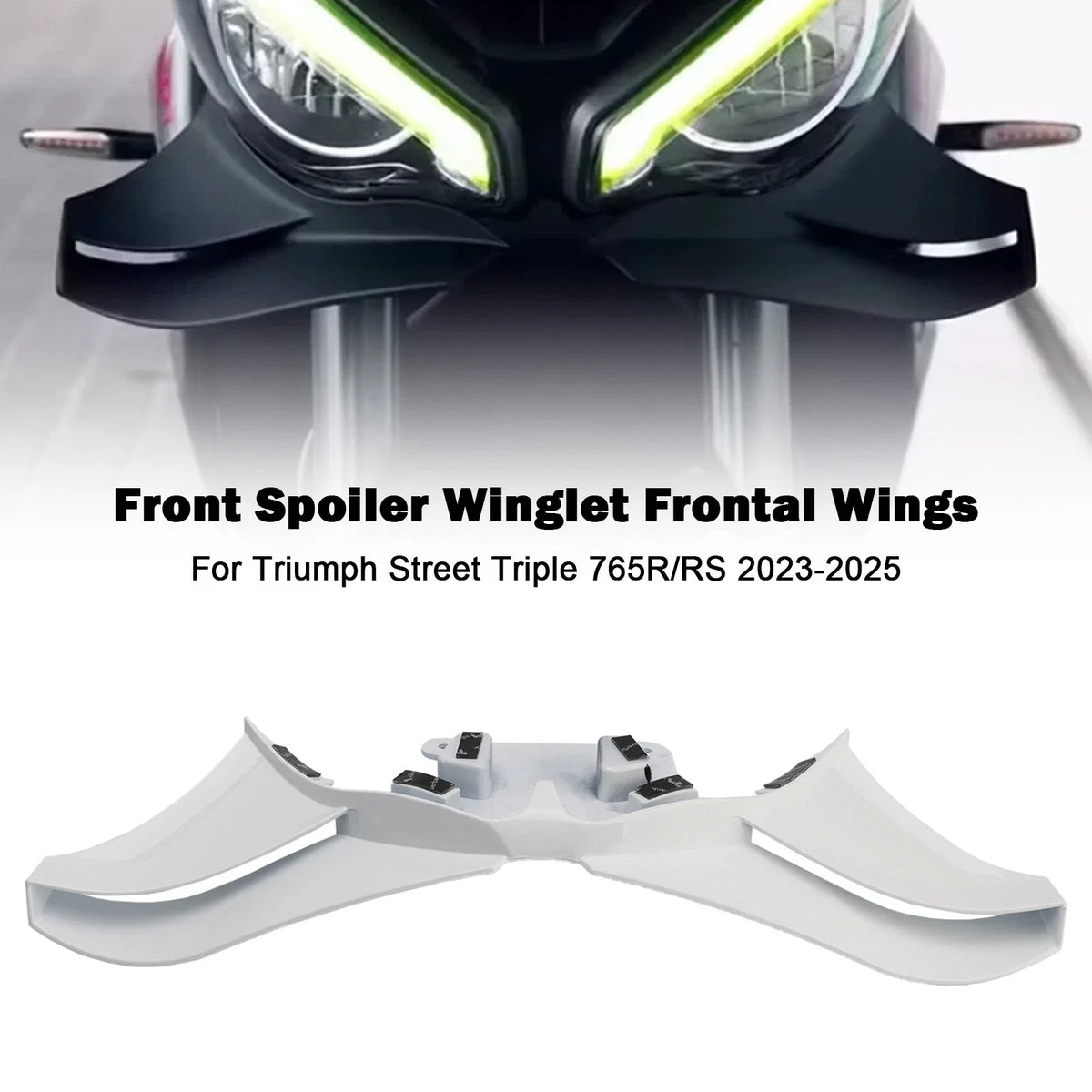 Front Spoiler Winglet for Triumph Street Triple 765R/RS (2023–2025) White
