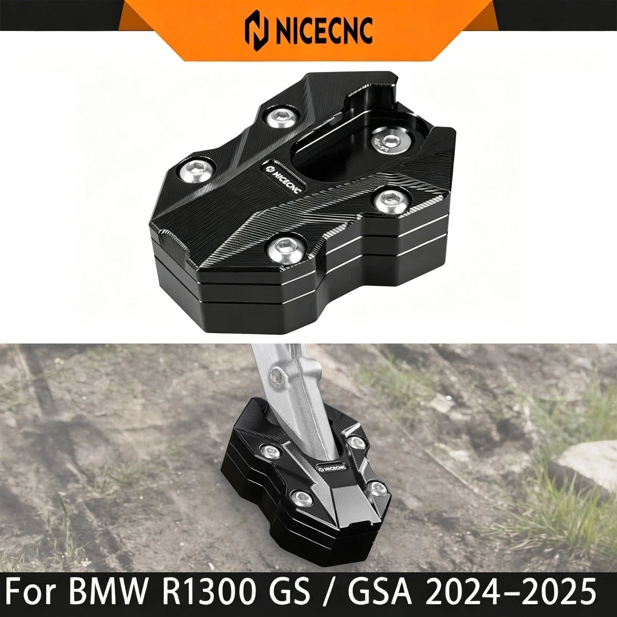 Side Stand Plate Kickstand Extension Pad for BMW R1300GS (2024) 4653 1638616