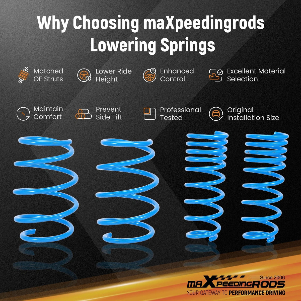 Lowering Sport Springs for Toyota Corolla FWD (2009–2013)