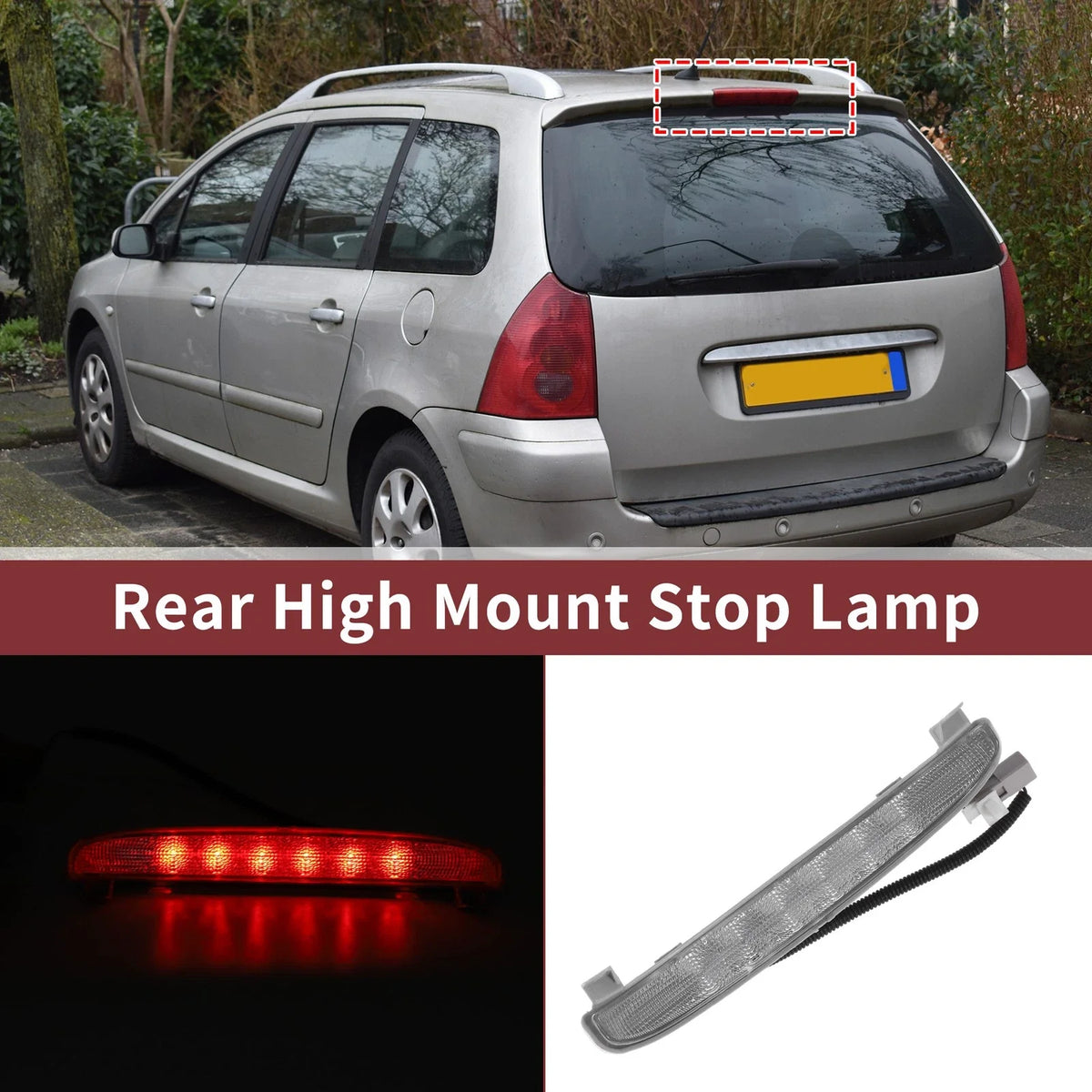 White LED Third Brake Light for Honda Civic EX 2 Door Coupe (No. 34270SVAA01)