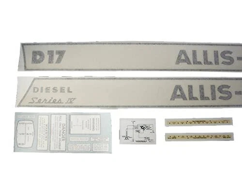 Set of 4 Vinyl Decals for Allis Chalmers D17 Series IV Diesel