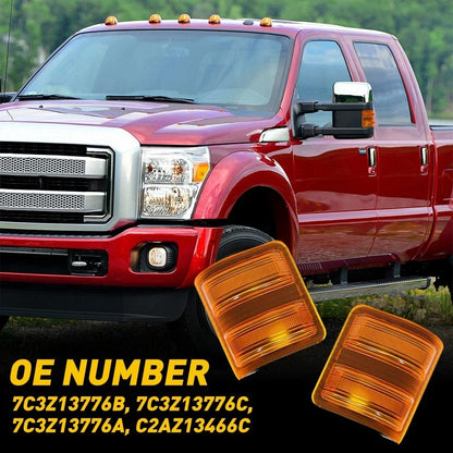 2X Side Tow Mirror Turn Signal Light Lens Amber for Ford F250 F350 F450