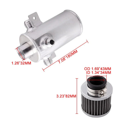 Oil Catch Tank Can for Universal Vehicles (750ml, 3-AN10 Port)