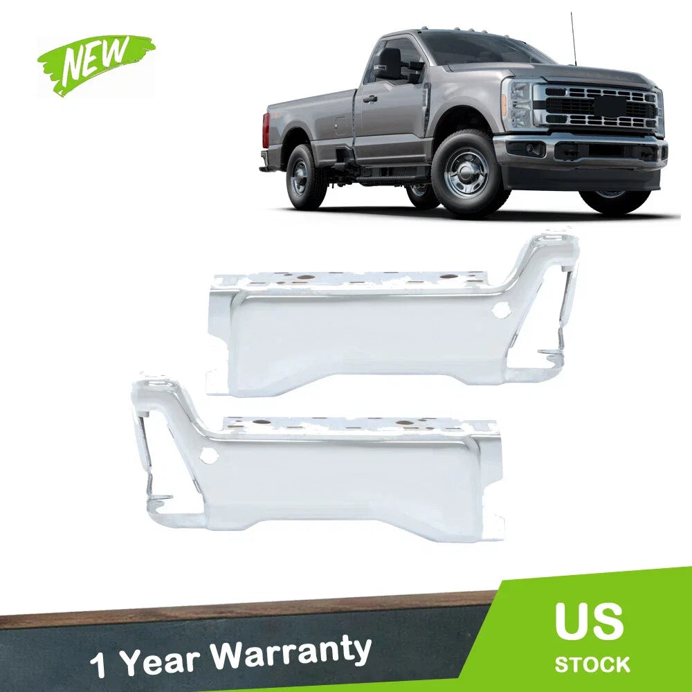 Set of 2 Rear Back Bumper End Caps for Ford F-250 (2023–2025) Chrome