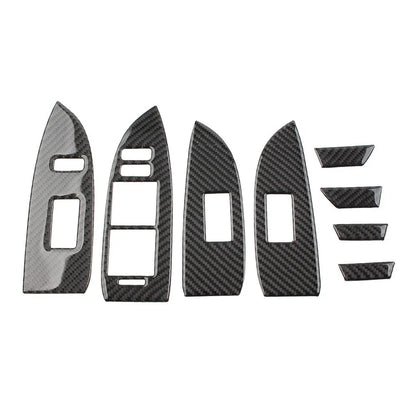 Set of 8 RHD Door Window Lift Switch Panel Cover Trim for Toyota Prius (2012–2015)