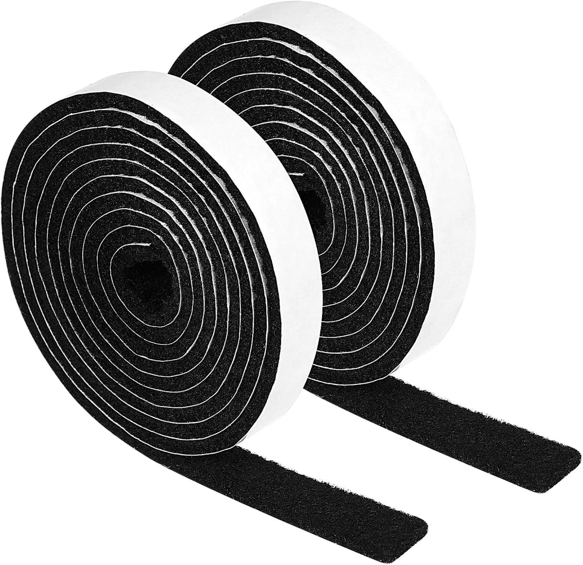 2 Rolls Felt Strip for (Non Slip Cuttable 1/2x60in, Black)