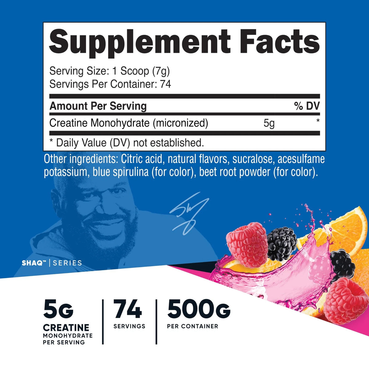 Creatine Monohydrate Powder for Shaq's Berry (500 Gram)