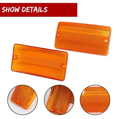 Amber Lens Front Grill Turn Signal Lights for Ford Bronco (1969–1977)