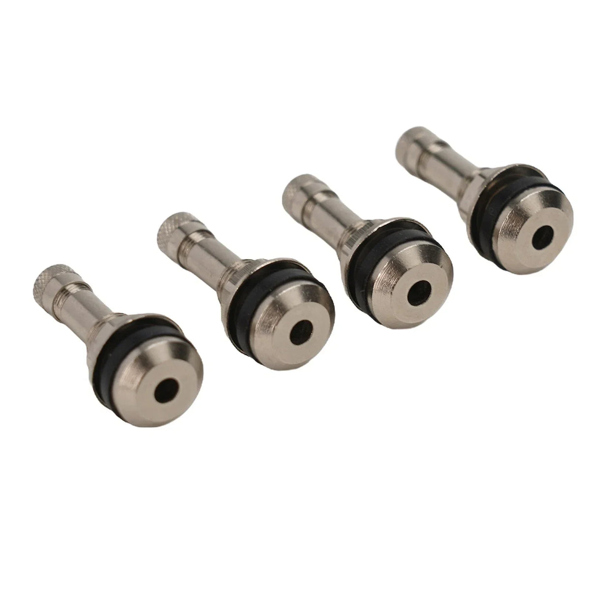 Chrome Metal Tubeless Bolt-On Valve Stem 4 x for Tires