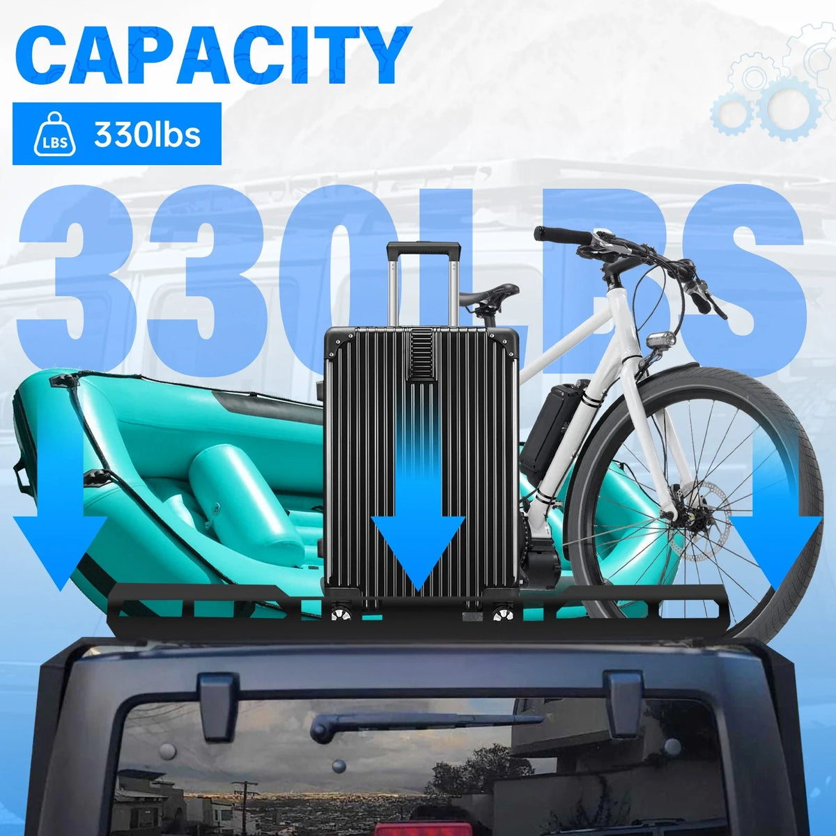 Roof Rack Luggage Carrier for Jeep Wrangler JK (2007–2018)