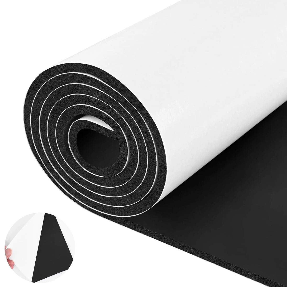 Sponge Neoprene Foam Sheet 12x59x1/4 in, Black