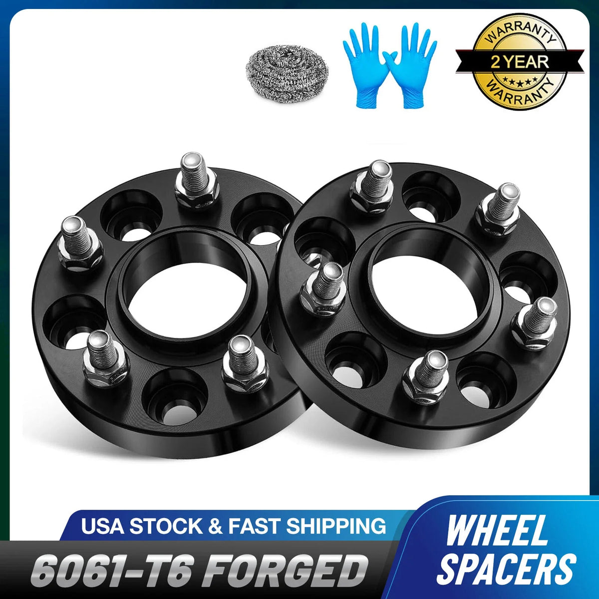 2X 1" Hubcentric 5x108 Wheel Spacers 12x1.5 Studs for Ford Jaguar