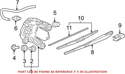 Back Glass Wiper Arm Grommet for BMW (2000–2023) 61627129283