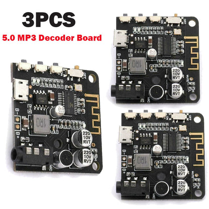 3Pcs Bluetooth 5.0 MP3 Decoder Board Audio Receiver Wireless