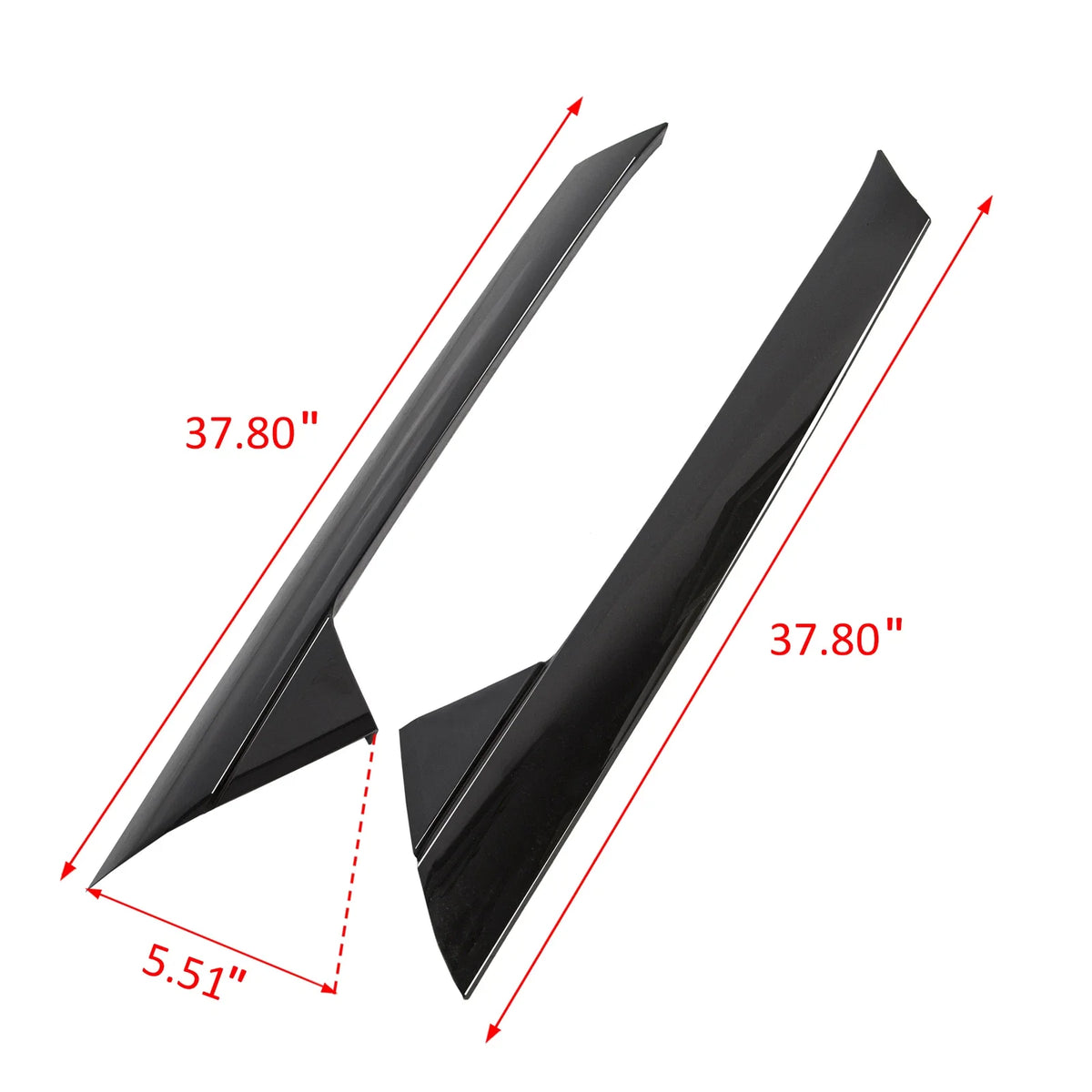 Set of 2 Windshield Outer Trim Pillar Molding for Ford Explorer (2011–2019)
