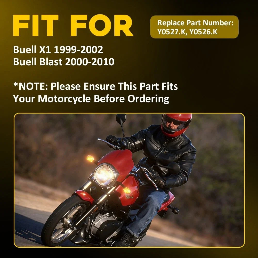 Clear Lens Amber Turn Signal Lamp for Buell Blast (2000–2010) X1 (1999–2002)