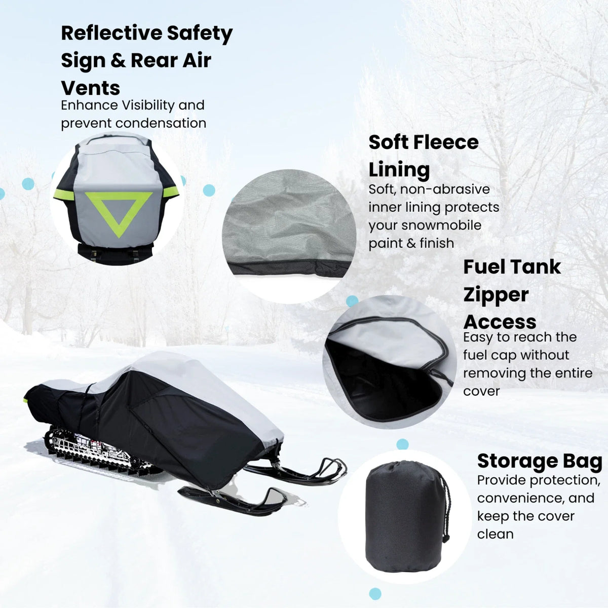 Ski Doo Skandic Snowmobile Trailerable Storage Cover (Waterproof)
