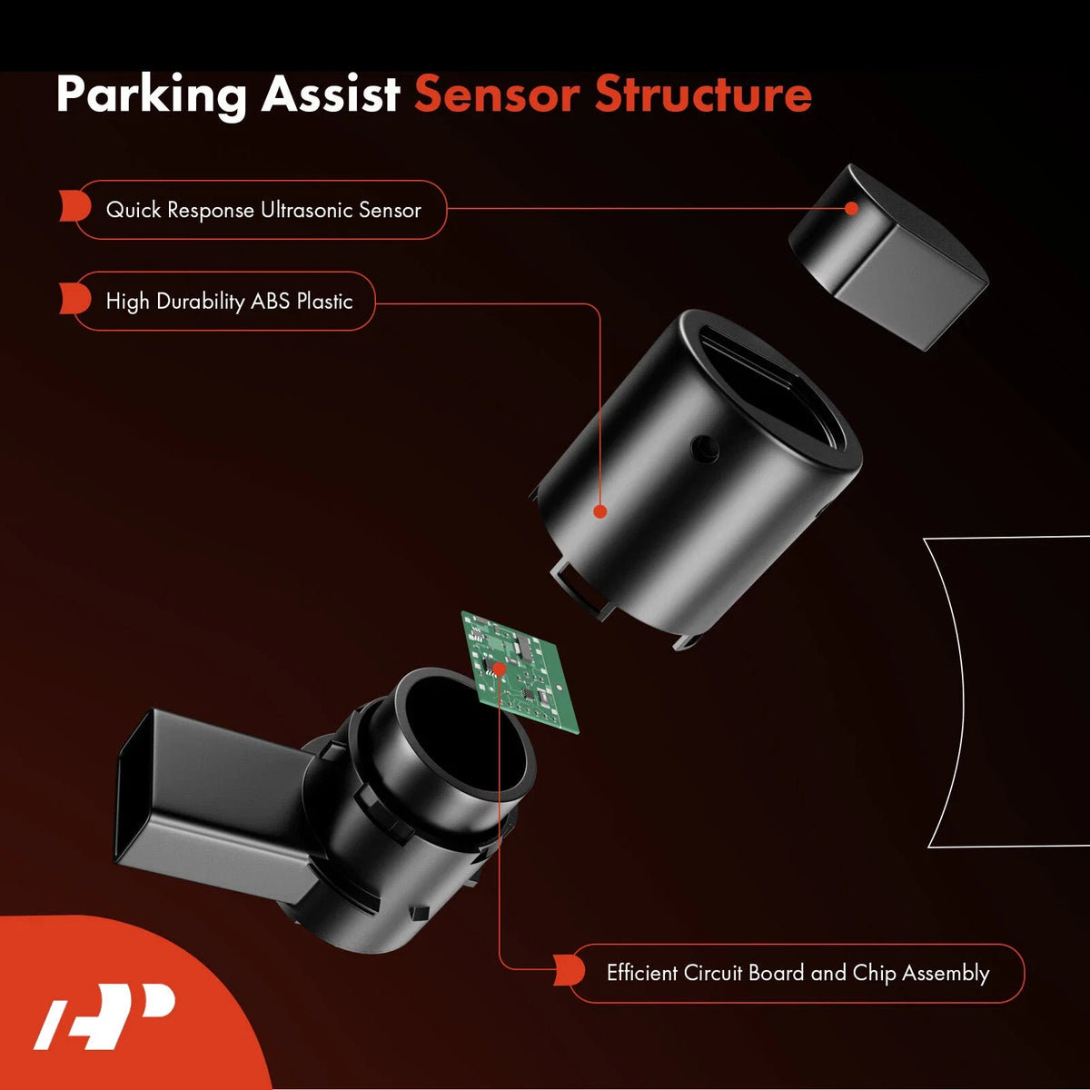 Set of 4 Backup Parking Assist Sensors for Chrysler Pacifica Jeep Cherokee