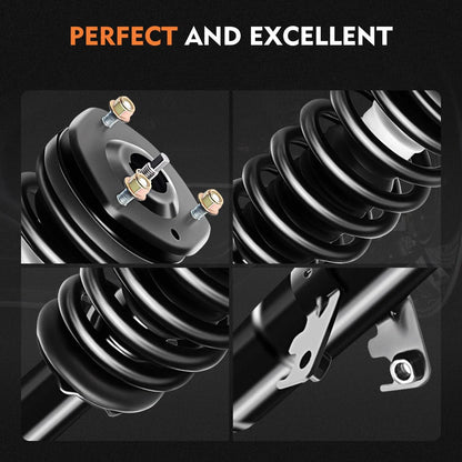 Set of 4 Complete Loaded Struts & Rear Shocks for Ford Fusion Mercury Milan (2006–2009)