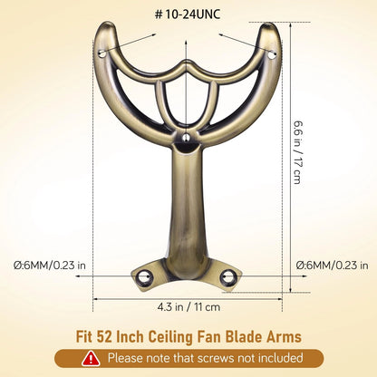 Antique Brass Ceiling Fan Blade Arms for 17.00X11.00X4.50CM
