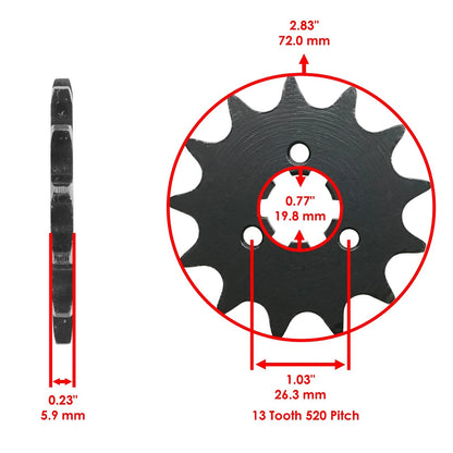 Drive Chain and Sprockets Kit for Kawasaki KX125 (1996–1997) EG2321CH101XO