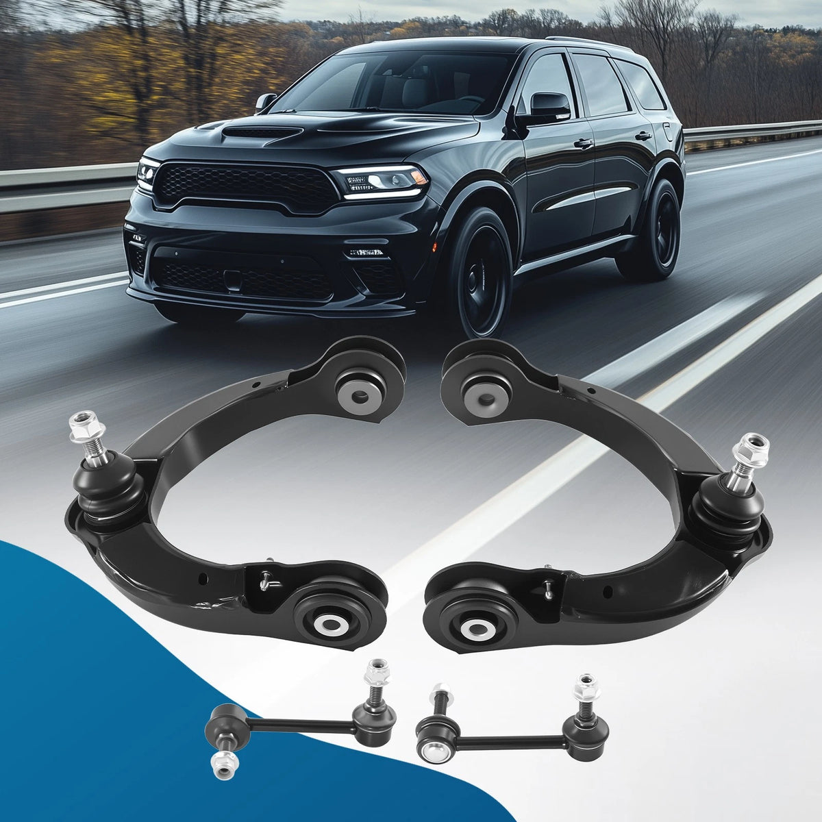 Front Upper Control Arms Sway Bars Kit for Dodge Durango, Jeep Grand Cherokee (2011–2015)