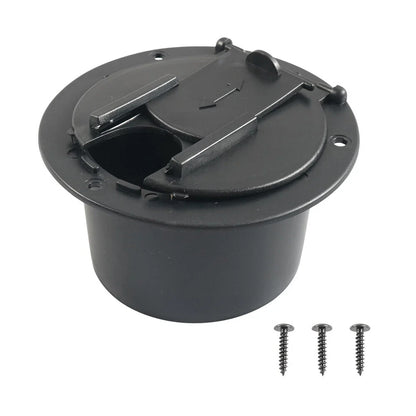 Round Electric Power Cord Cable Hatch Cover for RV Camper Trailer
